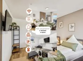 Skyview Apartment mit Balkon & Parkplatz