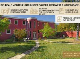 Residence Moai - Riverside - Monteur Apartment - kostenloser Parkplatz, WLAN, Waschtrockner, Smart TV, Hotel in Erlangen