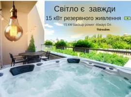 11-240 Pechersk Plaza, Boichuka 17, Kyiv centre, Terrace Jacuzzi, Pechersk view, 15 kW backup power, Petrovdom Apartment