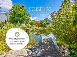 Schäfers - Ihr Wohlfühlort - Hochwertige Ausstattung, Naturgrundstück mit Bachlauf, Terrassen, WLAN, Parken - an 2 Seen bei Leipzig