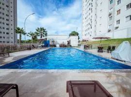 Apto com Ar, Piscina e Academia próximo à praia