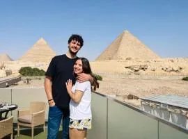 Gold Scarab Pyramids View