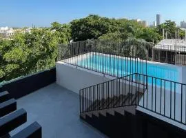 Central apartment with pool near el malecon