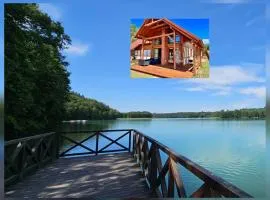 Całoroczny dom "Borem Jeziorem" nad Jeziorem Gwiazdy, Ostoja Bukowo, Borowy Młyn, Kaszuby, region Gochy