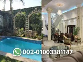 Villa with coverable warm private pool in zayd compound