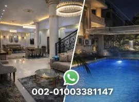 modern villa with coverable warm pool sheik zayed compound