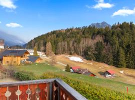Demi-chalet familial au calme avec magnifique vue, hotel en Leysin