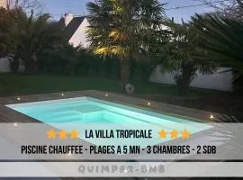 VILLA TROPICALE - Piscine Chauffée - Plages à 5 min - 3 chambres