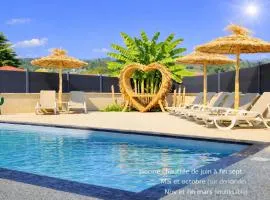 Sublime villa des Oliviers - Piscine chauffée, espace détente, Baby-foot, cuisine extérieure - proche d'Agen