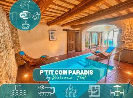 P'TIT COIN PARADIS , SPA JACUZZI PISCINE CHAUFFEE, hotel v destinaci Saint-Hippolyte-de-Montaigu