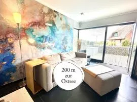 Ferienwohnung Wind Rügen - Sauna, Kamin & Hund willkommen, ruhig & naturnah, 200 m zur Ostsee - Ferienhaus Elements