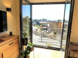 Ferienwohnung im Chaletstil Sonnenidyll 51 qm Wellness Fitness Sauna Bergrödelhof