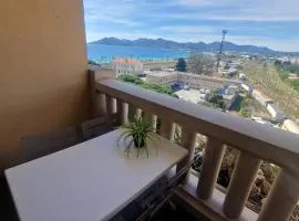 2 pieces avec piscine, 150m plage Cannes