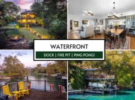 Waterfront Patio Dock Fire Pit & Ping Pong Family