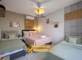 Quarto Quádruplo Família 8 min Aeroporto em pousada