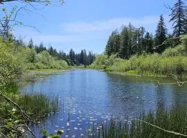 Alder Falls - Modern Woodland Retreat with Lake Access, AC, Fireplace, Patio, Sleeps 4