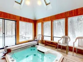 Beautiful and spacious family-friendly home with indoor hot tub fireplace patio