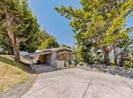 Charming coastal home with water views large covered deck