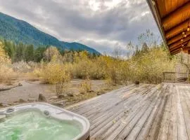 Mountain view dog-friendly cabin with fireplace washer&dryer grill & hot tub