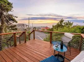 Family-friendly home with ocean views with ping pong foosball fireplace deck