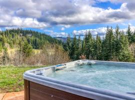 Mountain cabin on 5 acres with private hot tub & Mt Hood views, Hotel in White Salmon