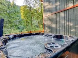 Creekside home with hot tub deck & great woodland views
