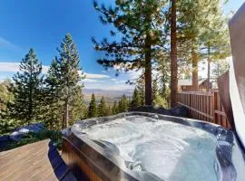 Dog-friendly mountain retreat with private hot tub fireplace & views sleeps 8