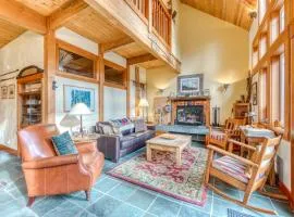 Riverfront home close to skiing & fishing with beach access & huge VHS library