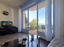 Studio Azur Léman - Terrasse et vue lac