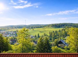 SONNENSEITE Schonach - Private Infrarot-Sauna - ruhige Schwarzwald-Ferienwohnung nahe Triberg - 2 Schlafzimmer auf 2 Etagen - Balkon mit Weitblick - bis 4 Gäste - Parkplatz, hótel í Schonach