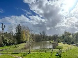 Maison 12 personnes terrain et etang privée