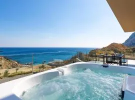 Aquamarine Luxury Suites - Stegna - Beachfront, Jacuzzi , Smart Home, Great View