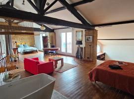 Loft industriel de 220 métres carré sur deux niveaux, hotel i Montech