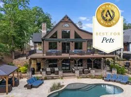 Luxe Lakefront Retreat w Pool Hot Tub Theater Private Dock Sleeps 20
