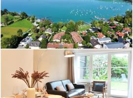 Design Studio am See mit Terrasse, Garten, 40m vom See - Snug Stays 2, Hotel in Wörthsee