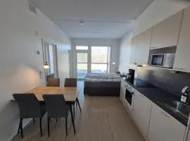 2nd floor, 33m2 1-bedroom app, sauna, close to the shop, airport and train station