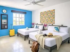500m to Kid Friendly Beach 2 Spacious Suites Sleep 8 4 Beds Kitchen Fast WiFi AC 5A6A