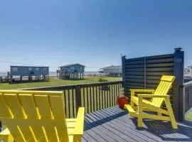 Steps to Surfside Beach! Ocean-View Texas Retreat