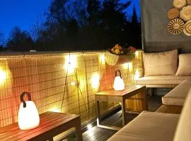 Boho Haus Sorpesee Ferienhaus mit privater Sauna, Garten & 2 Bädern nahe Promenade & Hotel Seegarten