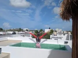 Cuarto Privado, Gran Wi-Fi, Jacuzzi Rooftop, AC