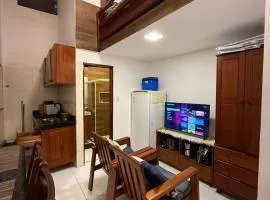 03 Micro casa próximo da praia com ar-condicionado e garagem