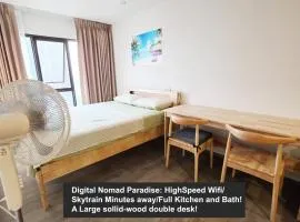 A2534 Monthly Condo Skytrain Minutes away Full Kitchen and Bath! 30bkk