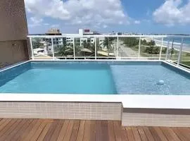 Flat 211 Beira Mar na Praia do Bessa com Piscina Rooftop e Vista Oceânica