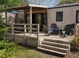 Mobil-Home tout confort climatisé 6p Camping Mayotte Vacances accès direct Lac de Biscarosse, viešbutis mieste Biskarosas