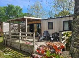 Mobil-Home tout confort climatisé 6p Camping Mayotte Vacances accès direct Lac de Biscarosse