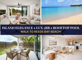 Caribbean Luxury 2BR Walk to Beach Sky Pool Deck
