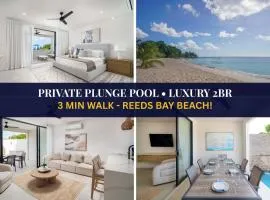 Elegant 2BR Pool Villa Beach 5min Holetown