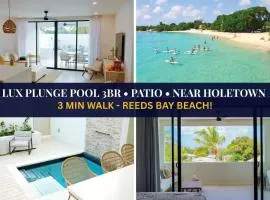 New CHIC 3BR Villa Walk to Beach Pool & Terrace