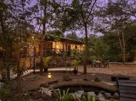 SaffronStays Terra Soul - 3BR eco-luxury pet-friendly pool villa with gazebos, bar & fish pond near Imagica & Pali Temple