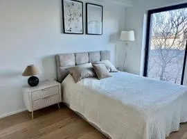 An apartment in a high-rise building